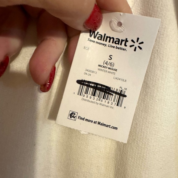 NWT Disney Mickey Mouse Design Women's Winter White Jogger   SMALL  #4 - Picture 10 of 12